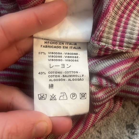 Bin 1C Missoni Crew Neck size 38 Marled Space-Dye knit sweater vintage - Picture 2 of 10